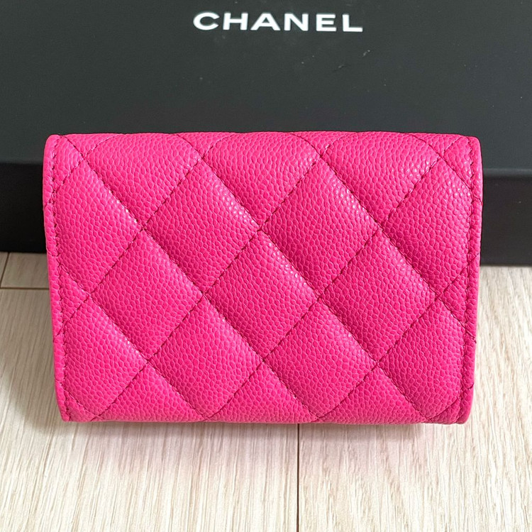 샤넬 클래식 캐비어 3단지갑 푸시아핑크 내장칩 새제품 이미지