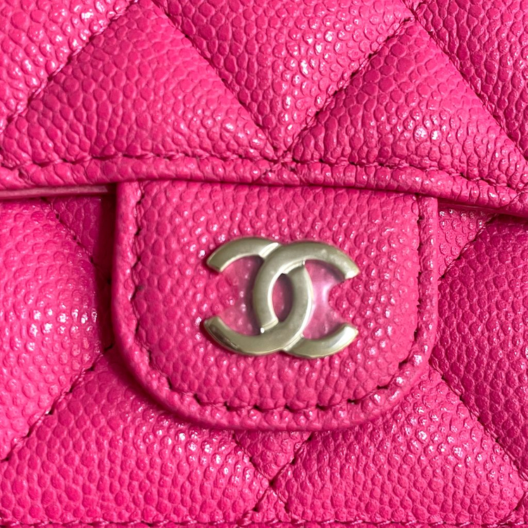 샤넬 클래식 캐비어 3단지갑 푸시아핑크 내장칩 새제품 이미지