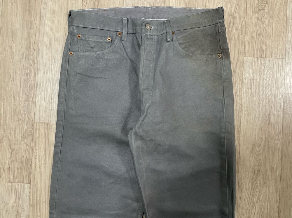 31) 90s 리바이스 501 그레이 코팅 데님팬츠(미국제)데드스탁(RRL&LVC&폴로) 이미지