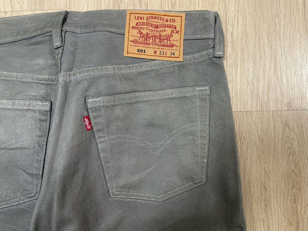 31) 90s 리바이스 501 그레이 코팅 데님팬츠(미국제)데드스탁(RRL&LVC&폴로) 이미지