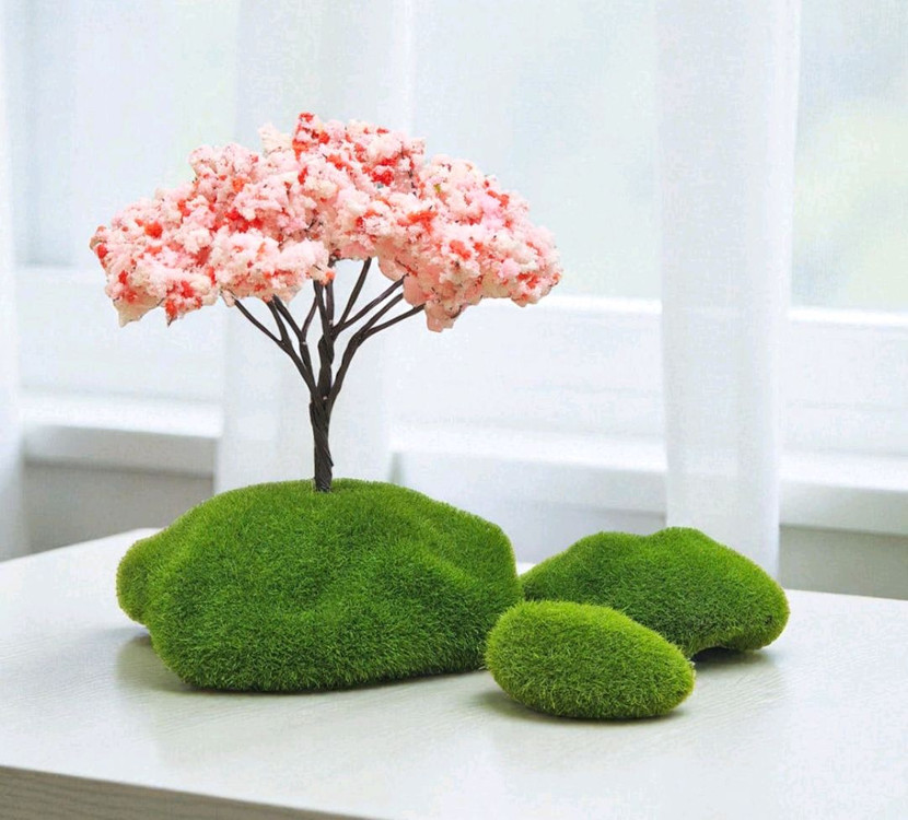 잔디언덕 장식 꽃 잔디 테라리움 미니어처 만들기 재료 이미지