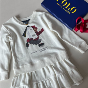 <새상품>폴로 랄프로렌 키즈 베어 원피스 6T 이미지