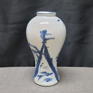 전유성 작 백자 청화 매병 도자기 이미지