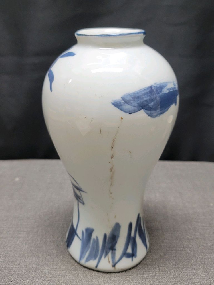 전유성 작 백자 청화 매병 도자기 이미지