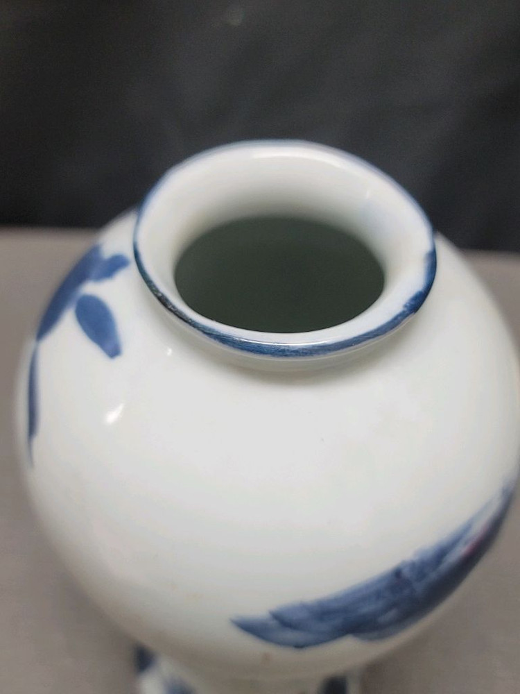 전유성 작 백자 청화 매병 도자기 이미지