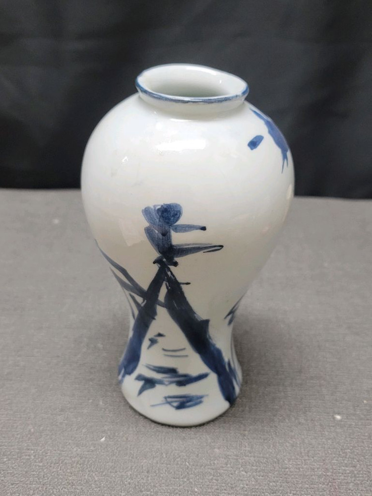 전유성 작 백자 청화 매병 도자기 이미지