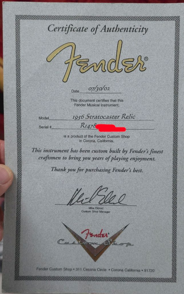 펜더 1956 커스텀샾 레릭 일렉기타 이미지