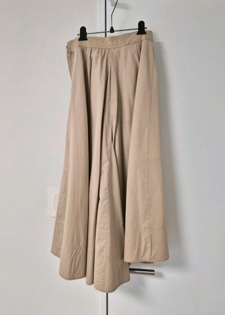 타임 백밴딩 플레어 스커트 (55,샌드베이지) 이미지