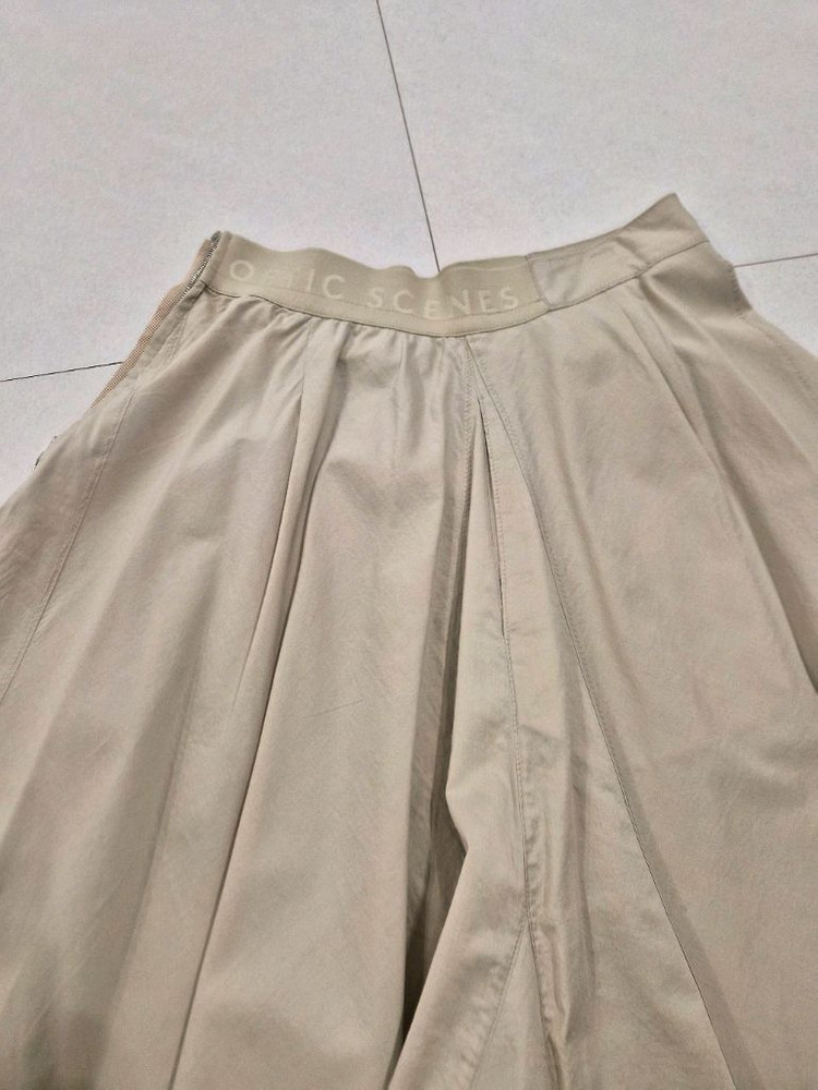 타임 백밴딩 플레어 스커트 (55,샌드베이지) 이미지