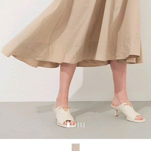 타임 백밴딩 플레어 스커트 (55,샌드베이지) 이미지