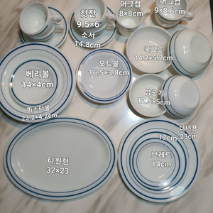 단종된 추억의 빈티지 파이렉스 블루밴드 개당값 이미지