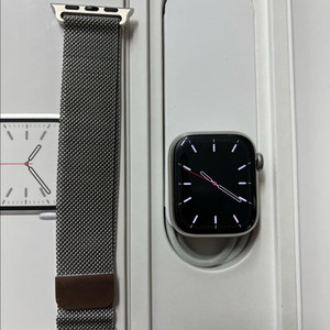 애플워치7스테인리스 실버 41mm S급 이미지
