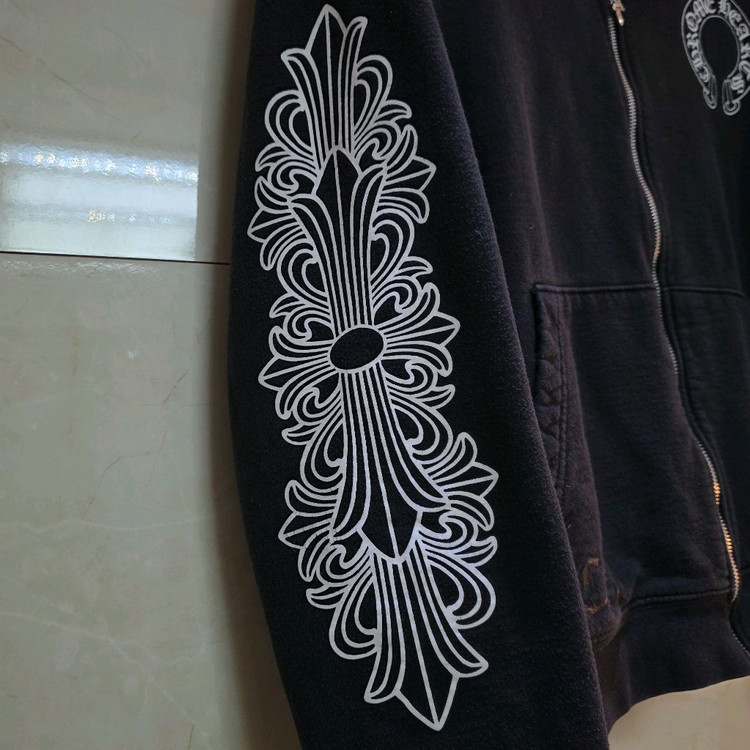 [클로젯][M]크롬하츠 홀스슈 플로랄 헤비웨이트 후드집업 자켓 이미지