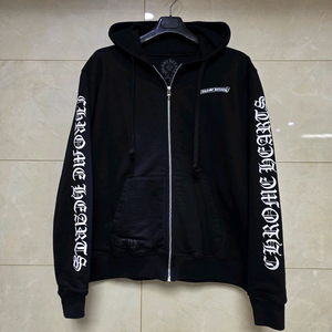 [클로젯][L][새상품급]크롬하츠 스크롤 더블 로고 헤비웨이트 후드집업 이미지