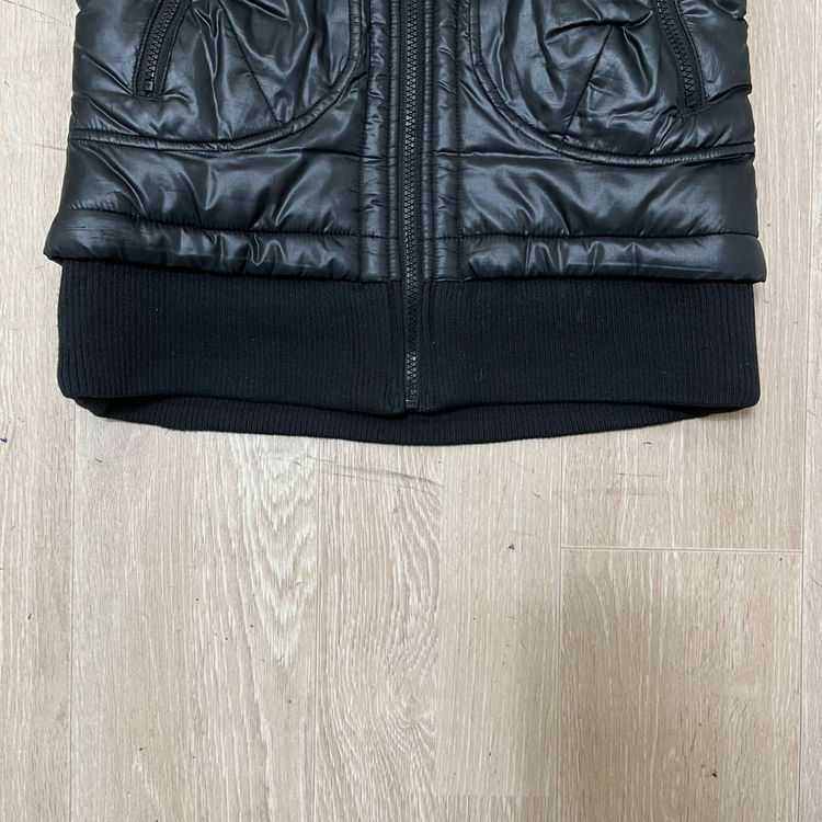 아디다스 여성 실버 로고 블랙 패딩 조끼 85사이즈 이미지