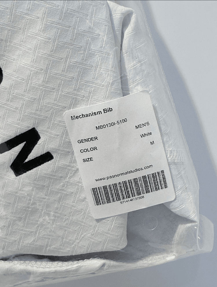 파스노말스튜디오 메카니즘 화이트 빕 남자 M사이즈 이미지