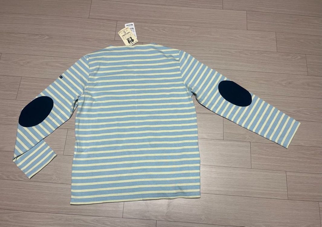 (새것)세인트제임스 단가라 엘보 패치 긴팔티 L 정상가13.8만 이미지