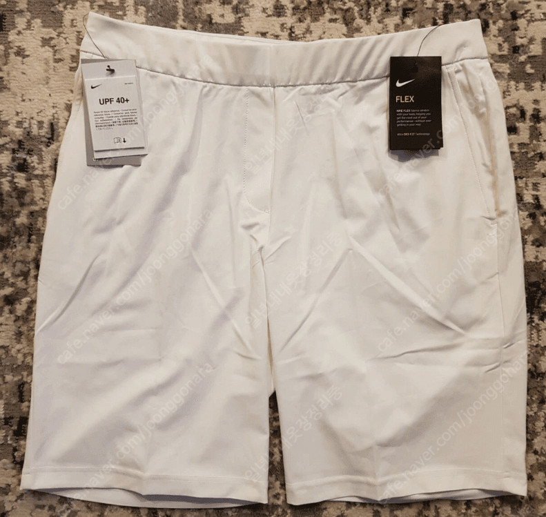 나이키 우먼 UPF40+ 골프 반바지 화이트 S 이미지