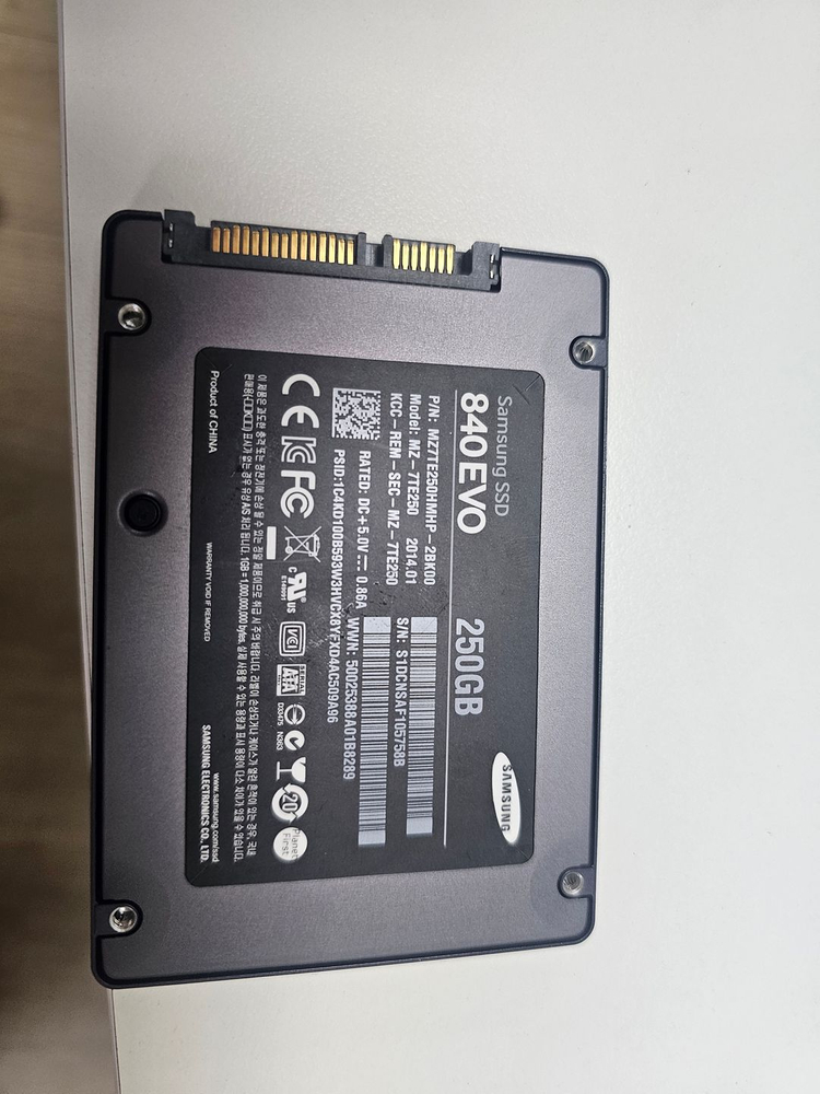 삼성 840 EVO 250GB SSD 이미지