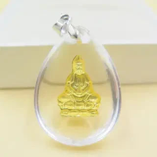 새 관세음보살 24K 순금 펜던트 목걸이 골드 공예품 금 선물 돌 백일 칠순 부모님선물 레이어드 수집 소장 스타일링 이미지
