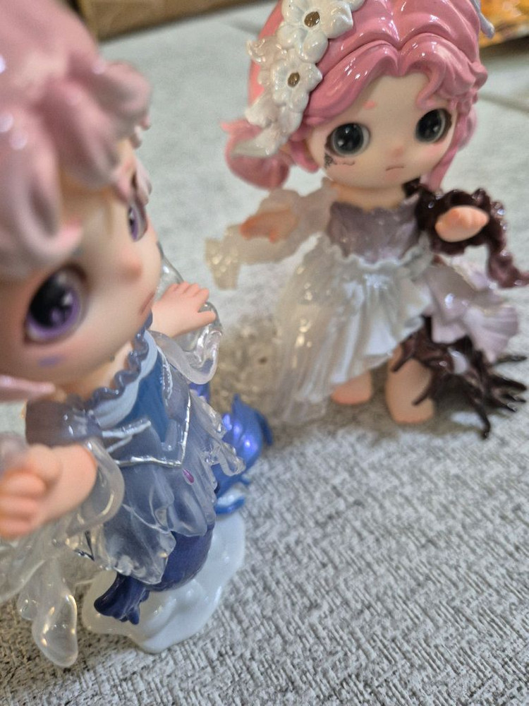랜덤 피규어 인형 2개 세트 블라인드박스 스타일 귀여운 감성 캐릭터 장식용 이미지