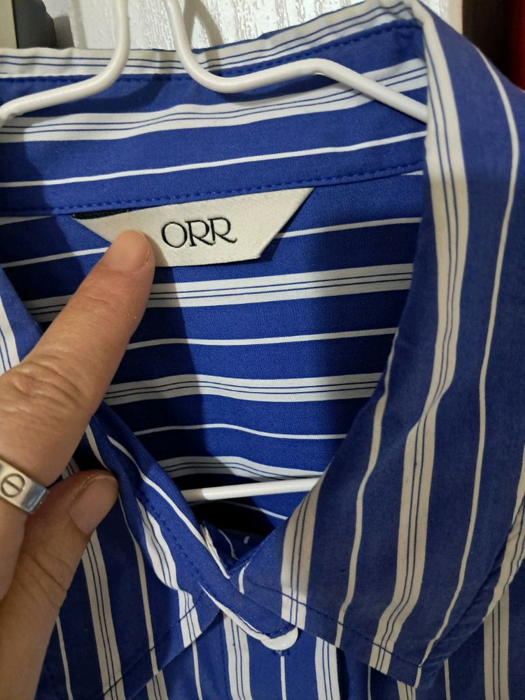ORR 볼륨 슬리브 스트라이프 셔츠 M 이미지