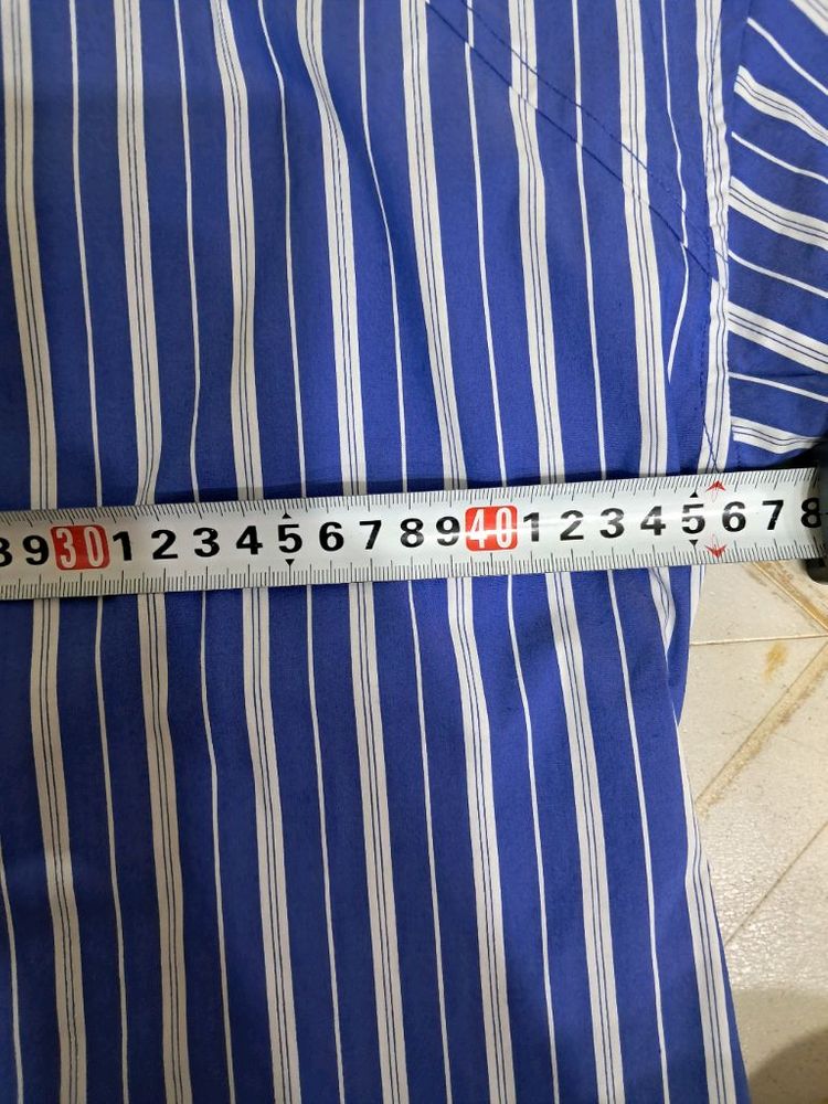 ORR 볼륨 슬리브 스트라이프 셔츠 M 이미지