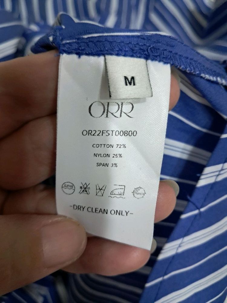 ORR 볼륨 슬리브 스트라이프 셔츠 M 이미지