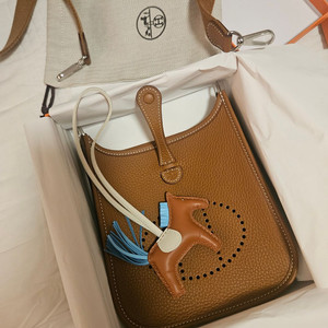 에르메스 미니 에블린 골드 풀세트 미시착 새상품 이미지