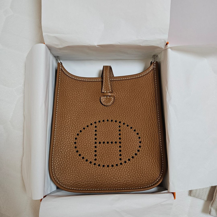 에르메스 미니 에블린 골드 풀세트 미시착 새상품 이미지