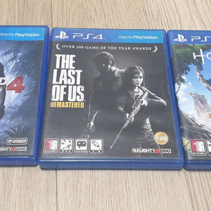 PS4 게임 3종 세트 라오어 언차티드 호라이즌 이미지