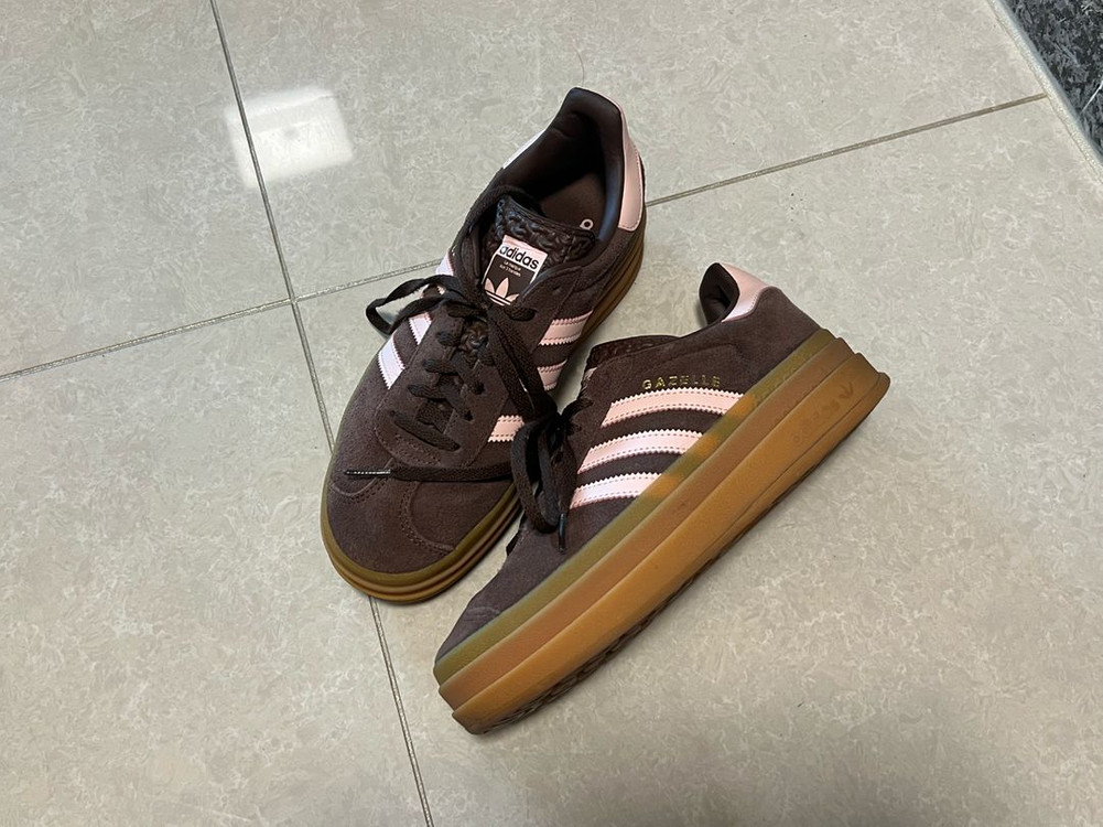 (박스있음)아디다스 가젤 볼드 브라운 핑크 스니커즈 240 이미지