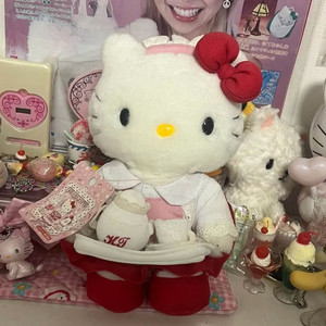 고전 레어 웨이트리스 한정판 키티 인형 산리오 메이드 노바라 빈티지 키티 이미지