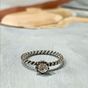 미착용 투명 925 실버 은 반지 #10호 이미지