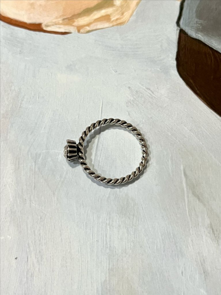 미착용 투명 925 실버 은 반지 #10호 이미지