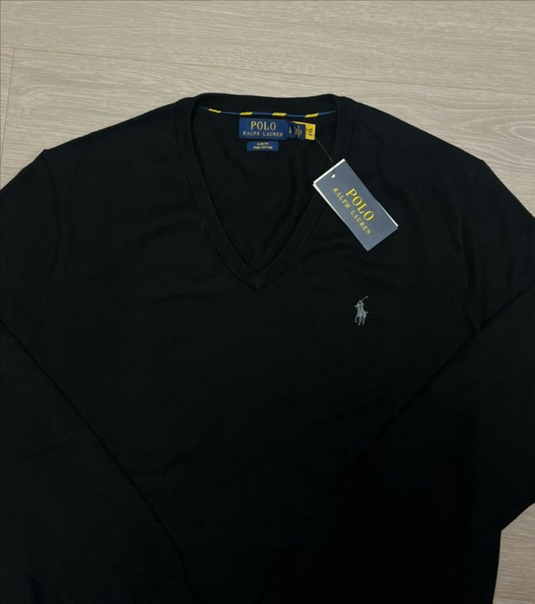 (새상품) 폴로 랄프로렌 피마 코튼 브이넥 니트 이미지