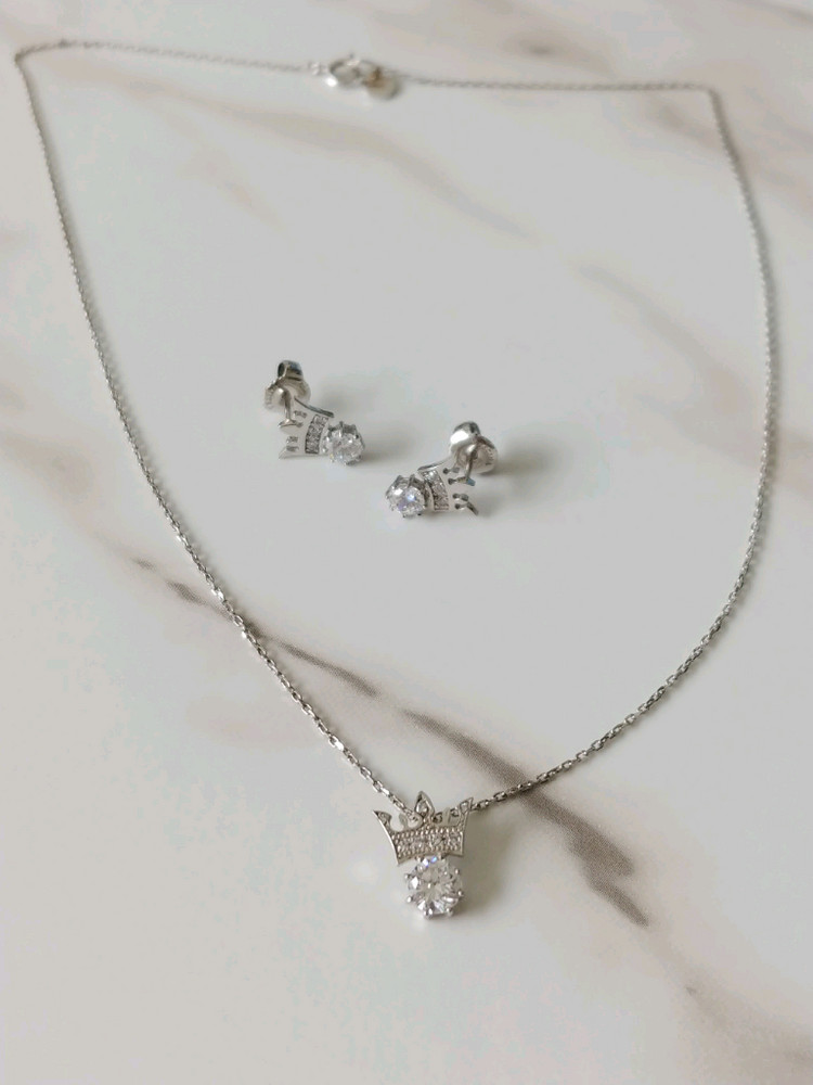 제이에스티나실버목걸이귀걸이 이미지