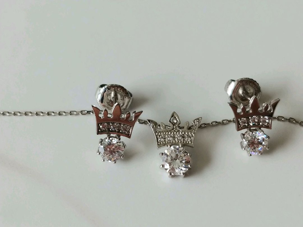 제이에스티나실버목걸이귀걸이 이미지