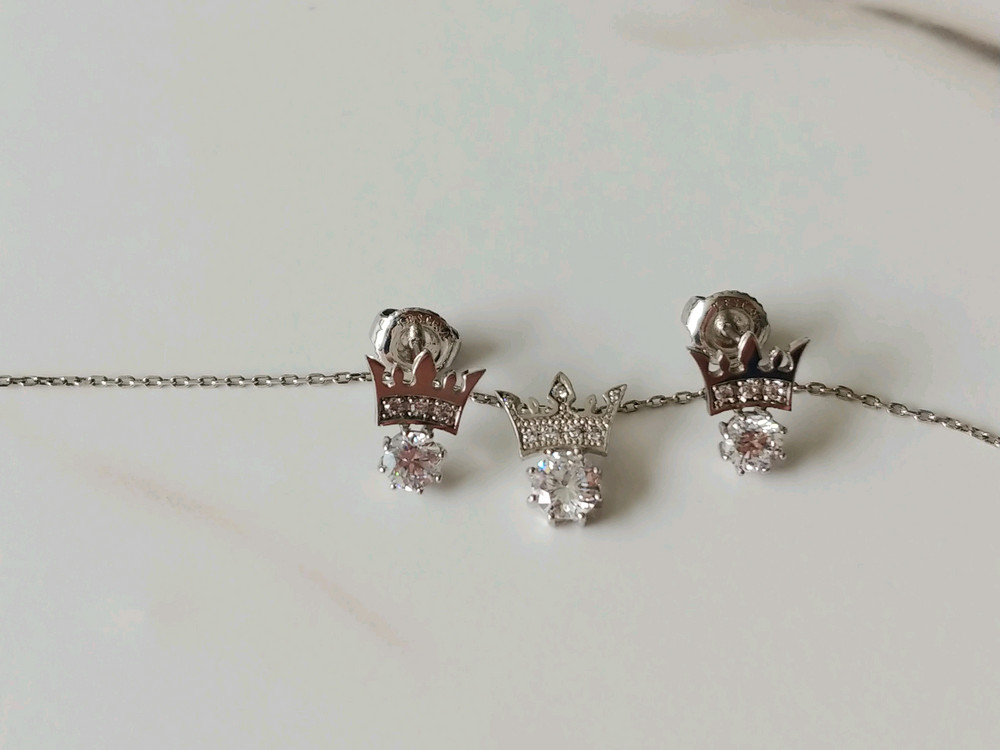 제이에스티나실버목걸이귀걸이 이미지