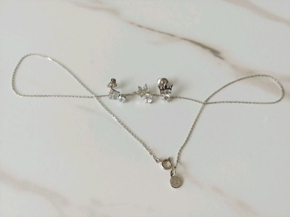 제이에스티나실버목걸이귀걸이 이미지