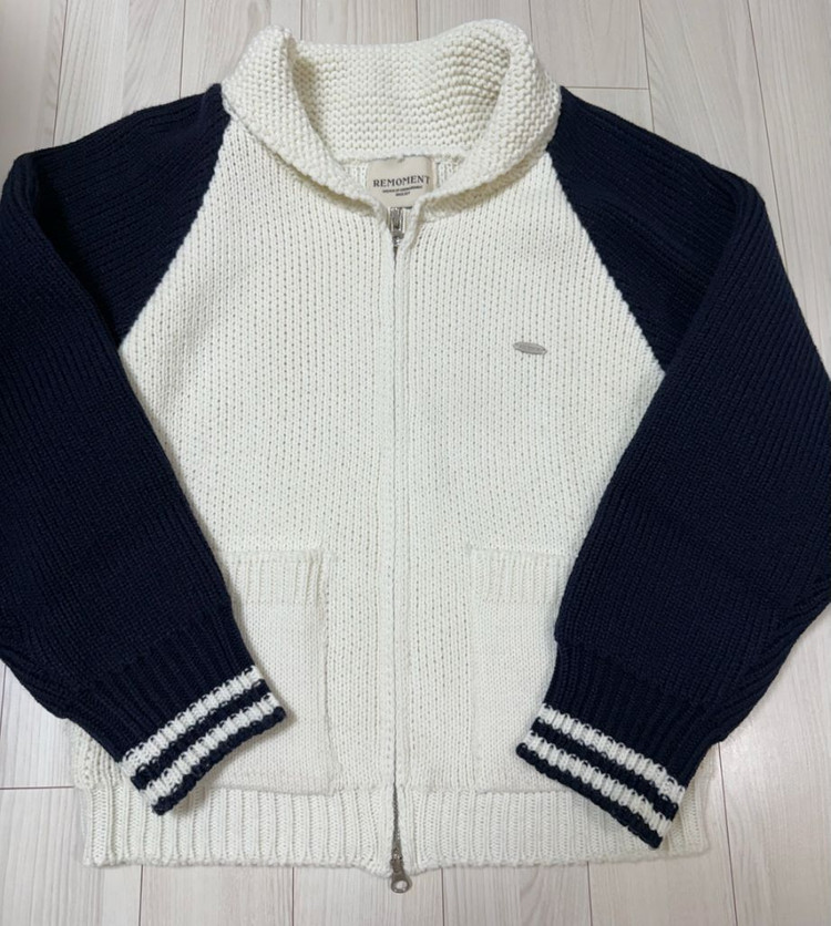 오디너리먼트 바시티 니트집업 이미지