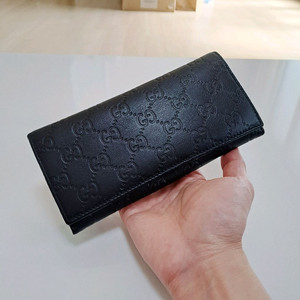 [100%/정품] 구찌 GG 시마 레더 블랙 장지갑, 구찌지갑,구찌장지갑 이미지