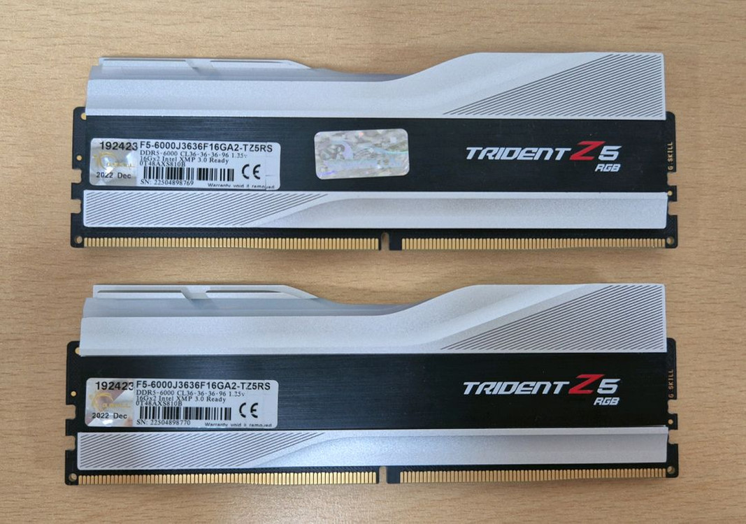 지스킬 트라이던트 실버 DDR5 32GB 6000MHz 램 서린 정품 이미지