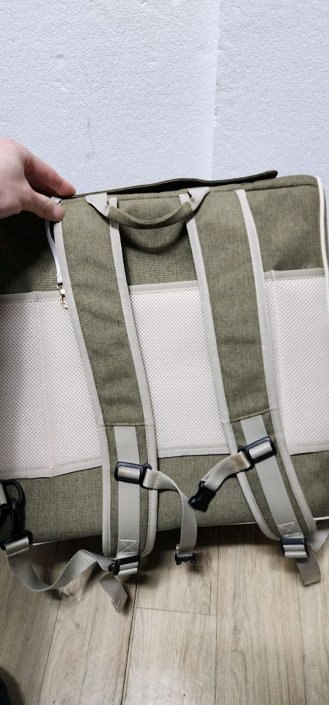 밀리옹 강아지 고양이 백허그 백팩 M 올리브 이미지