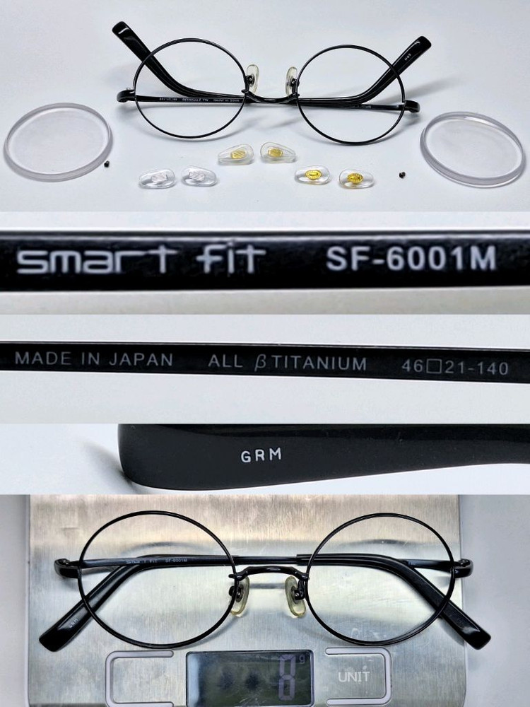smart fit SF-6001M 올 베타티타늄 라운드 안경테/일본 사바에 하우스 브랜드 패션 아이웨어 y2k 이미지