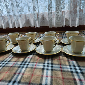 [풀세트/초특가] 레녹스 이터널(Lenox Eternal) 커피잔 8인조 (상태 최상) 이미지