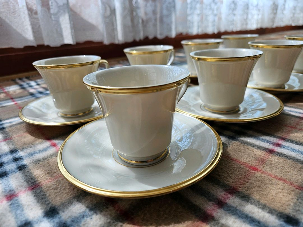 [풀세트/초특가] 레녹스 이터널(Lenox Eternal) 커피잔 8인조 (상태 최상) 이미지