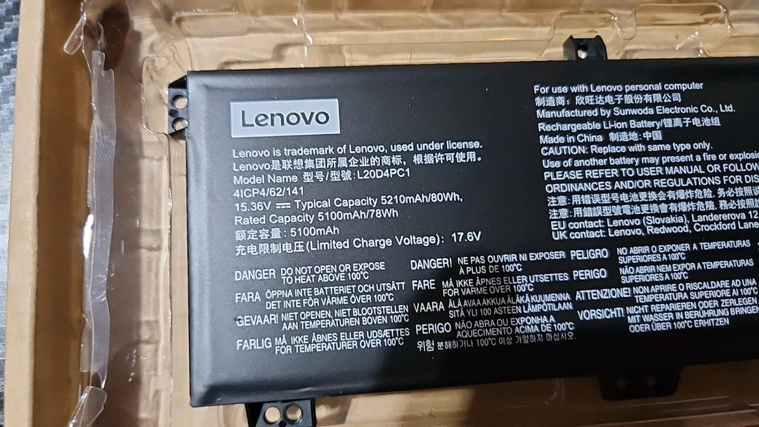 레노버 리전5프로 배터리 (하자) 이미지