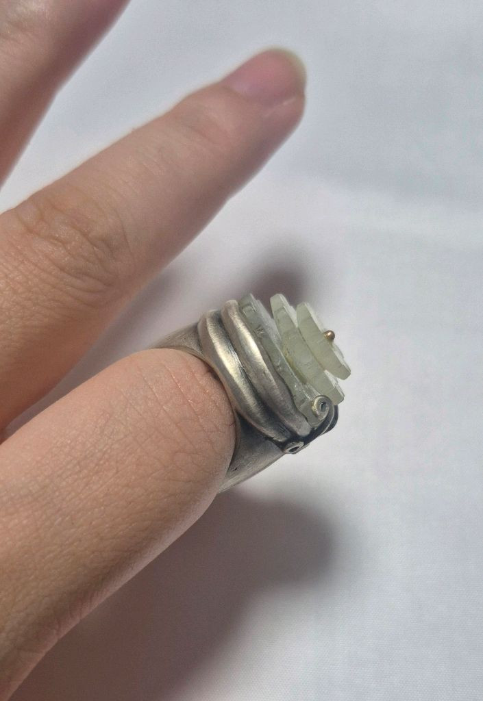 [나스첸카] 섬섬옥수 시리즈 백옥&순은 반지 이미지