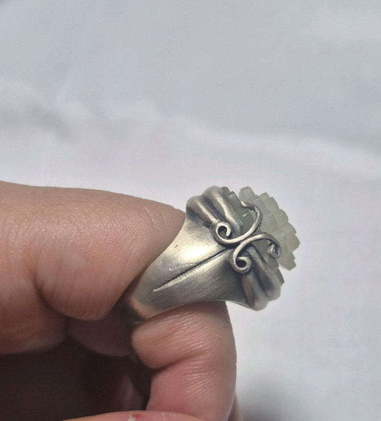 [나스첸카] 섬섬옥수 시리즈 백옥&순은 반지 이미지